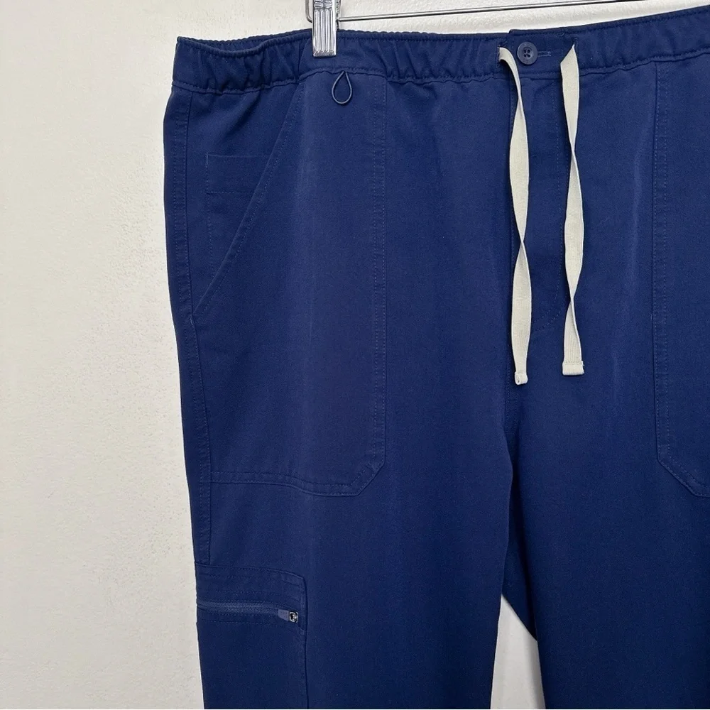 Figs Mens XXL Cairo Cargo Scrub Pants Blue Navy